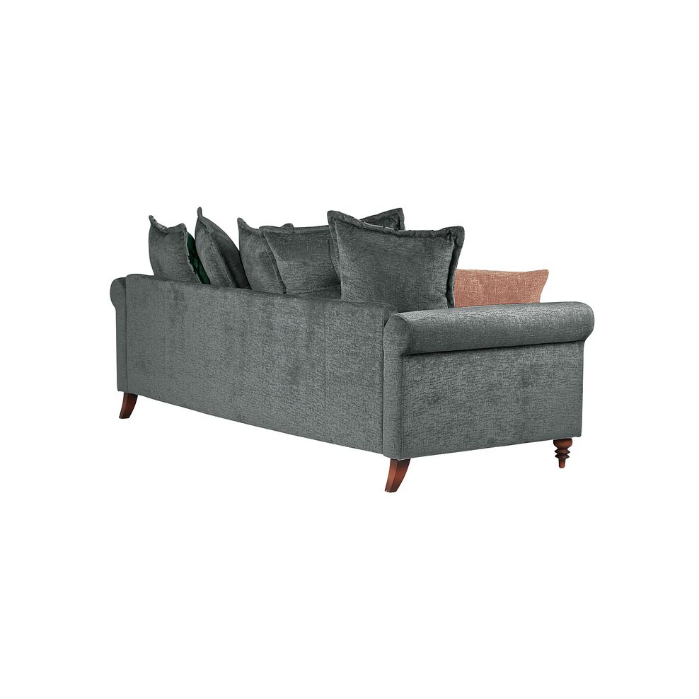 Bassett Large 4 Seater Pillow Back Sofa in Charcoal Fabric 3