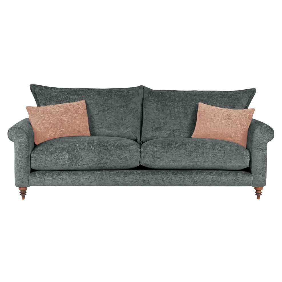 Bassett Large 4 Seater High Back Sofa in Charcoal Fabric 2