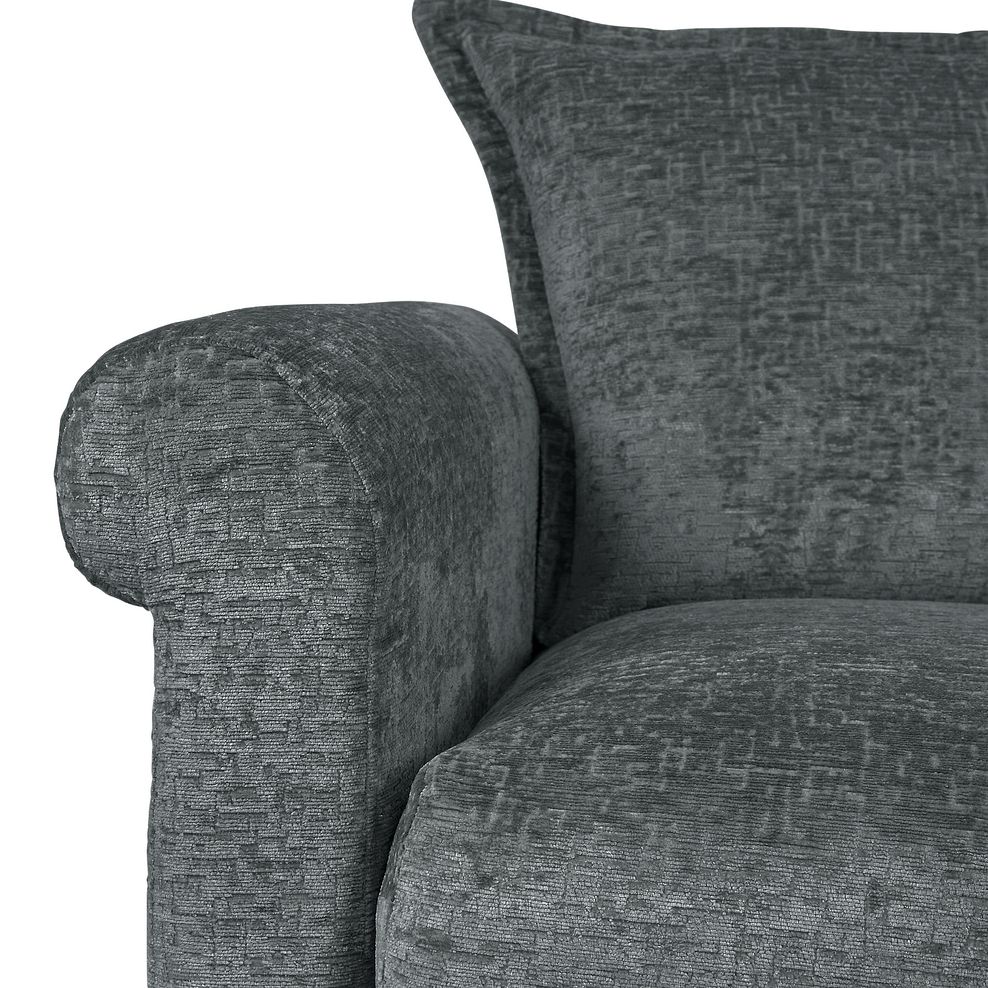 Bassett Large 4 Seater High Back Sofa in Charcoal Fabric 7