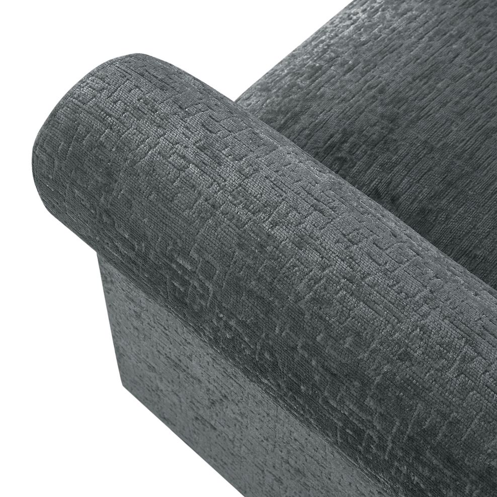 Bassett Large 4 Seater High Back Sofa in Charcoal Fabric 6