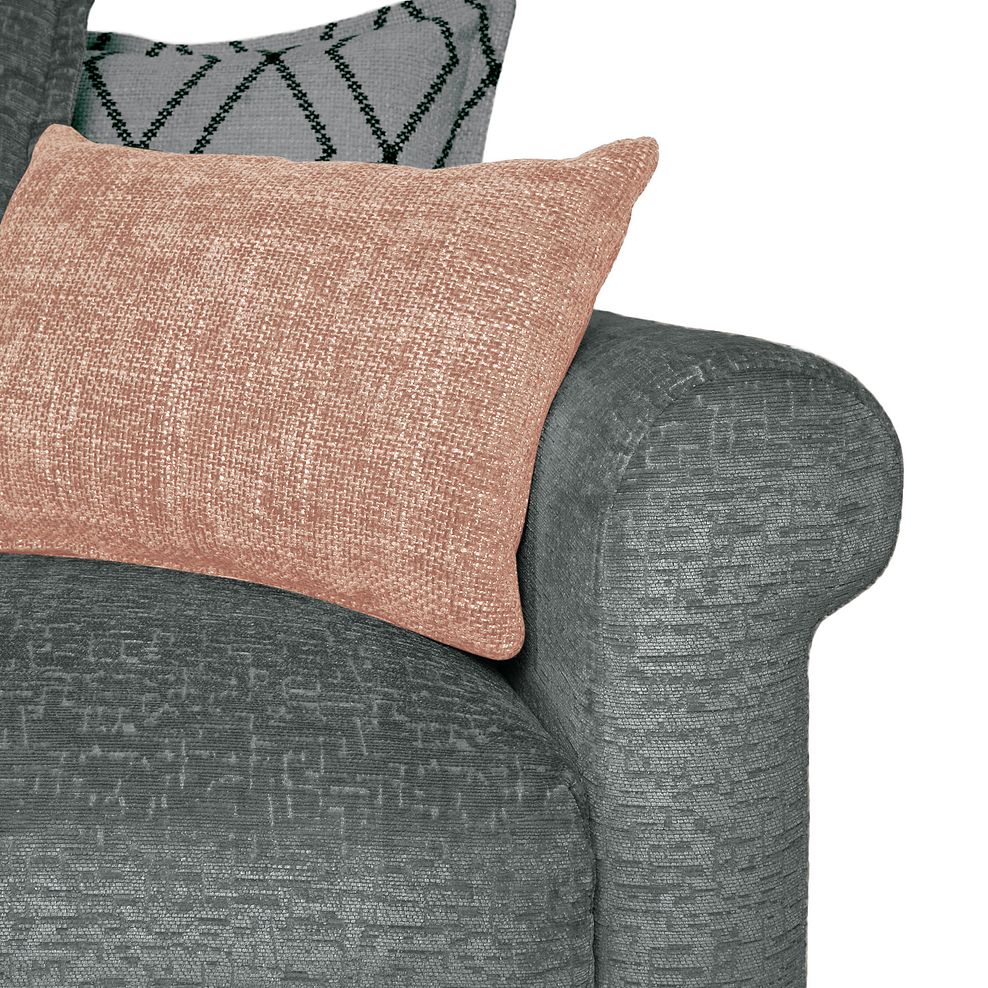 Bassett Pillow Back Loveseat in Charcoal Fabric 7