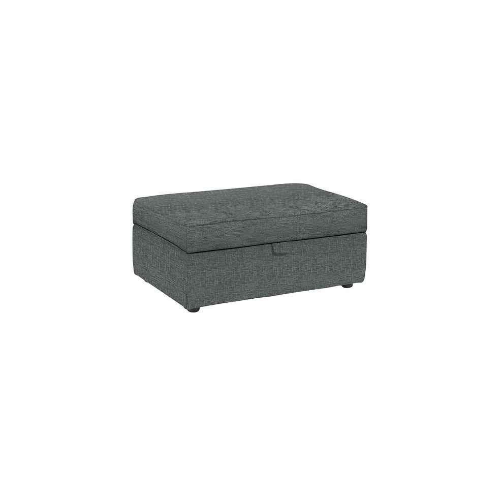 Bassett Storage Footstool in Charcoal Fabric 1