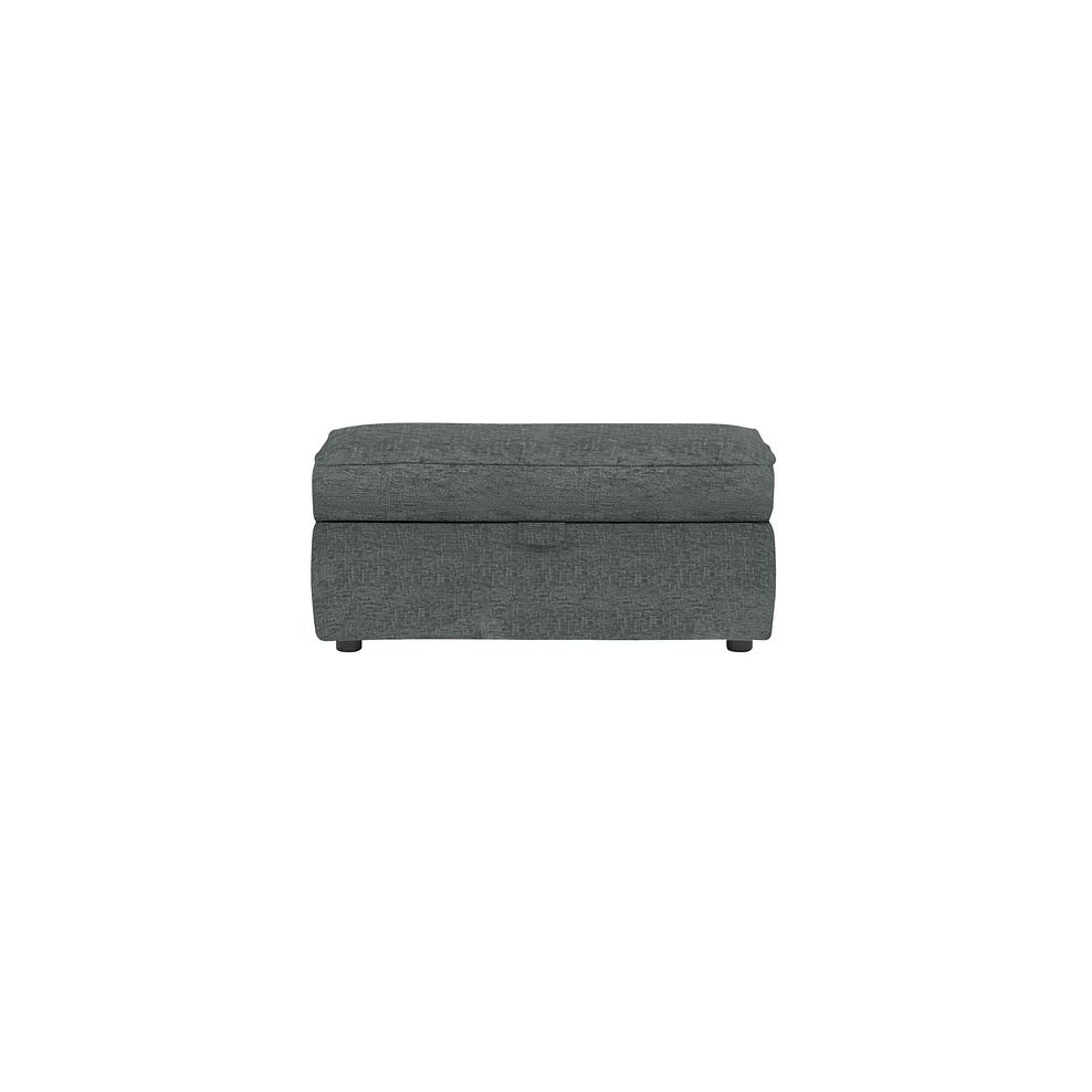 Bassett Storage Footstool in Charcoal Fabric 2