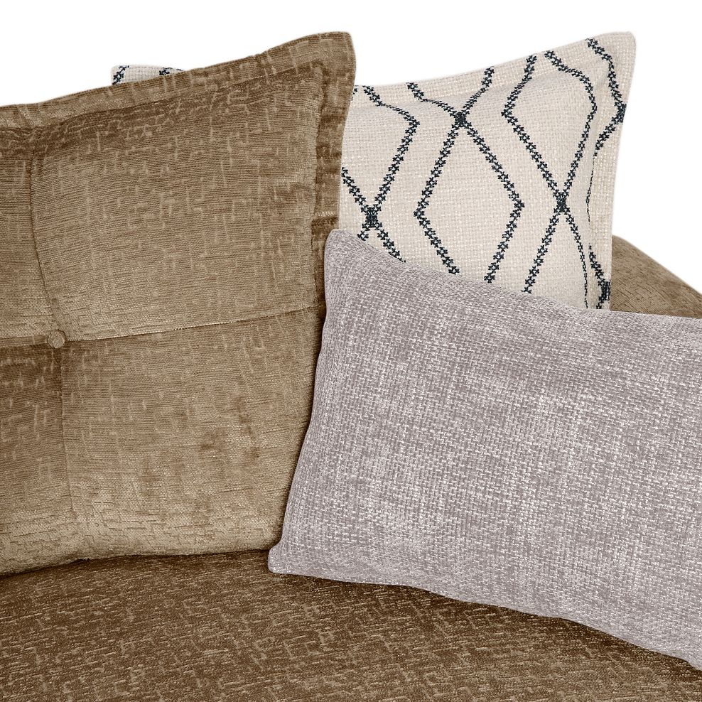 Bassett 4 Seater Pillow Back Sofa in Cocoa Fabric 7