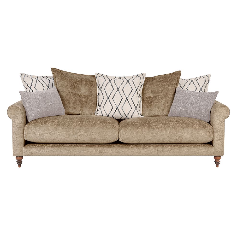 Bassett Large 4 Seater Pillow Back Sofa in Cocoa Fabric 2