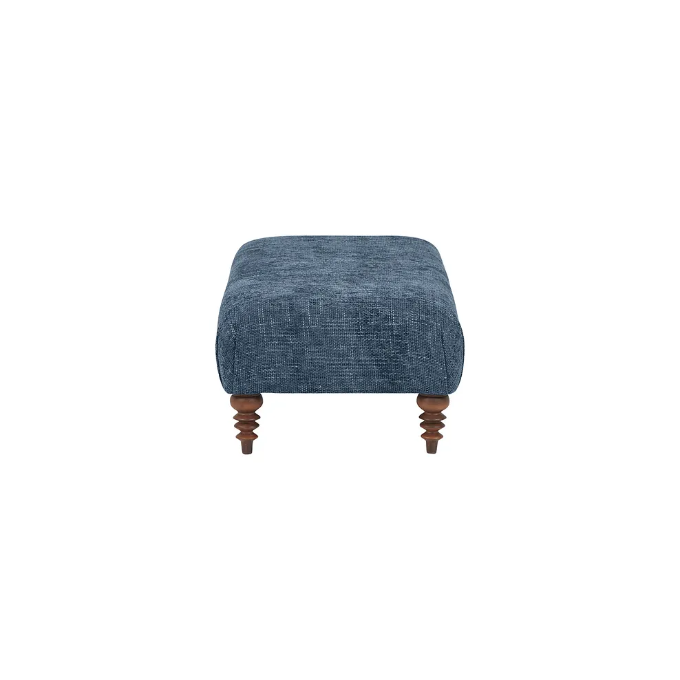 Bassett Footstool in Denim Fabric 3