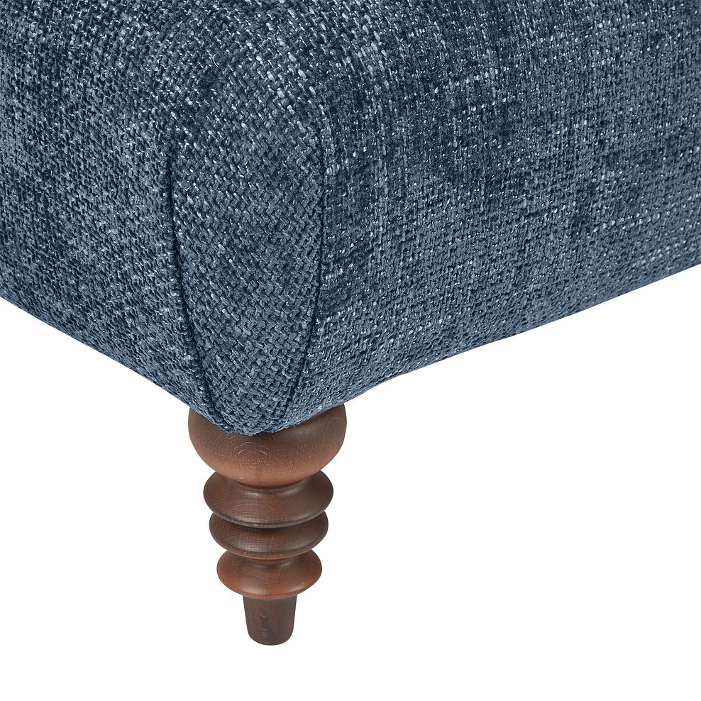 Bassett Footstool in Denim Fabric 4