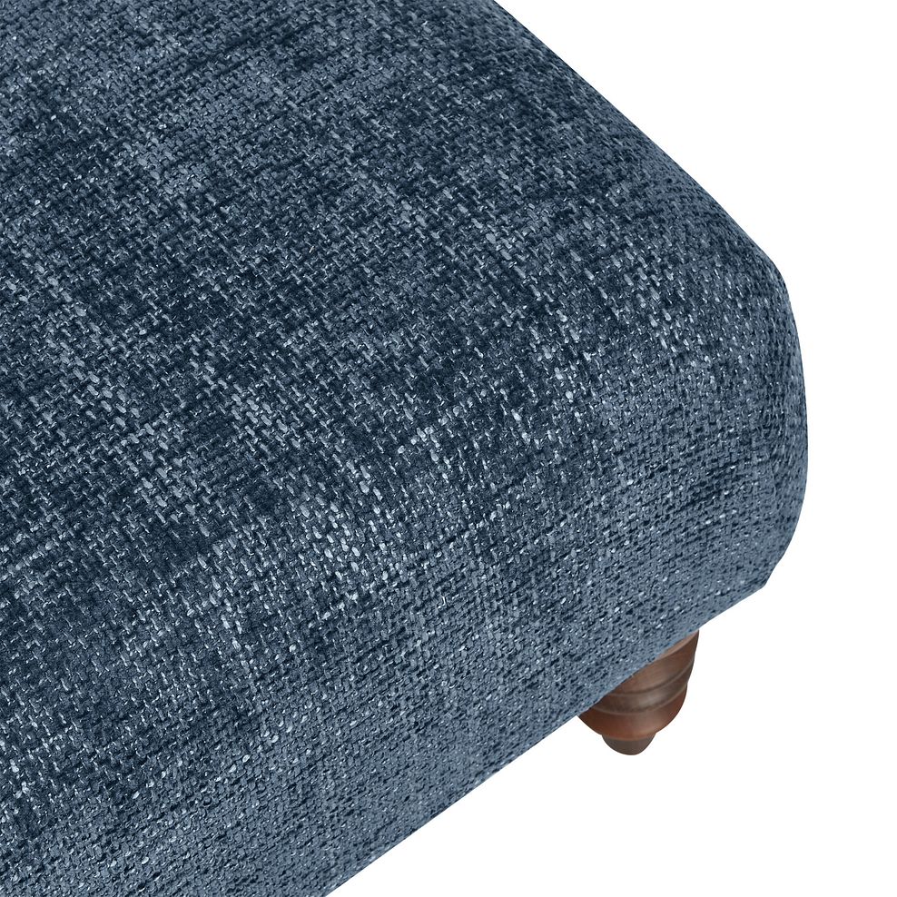 Bassett Footstool in Denim Fabric 5