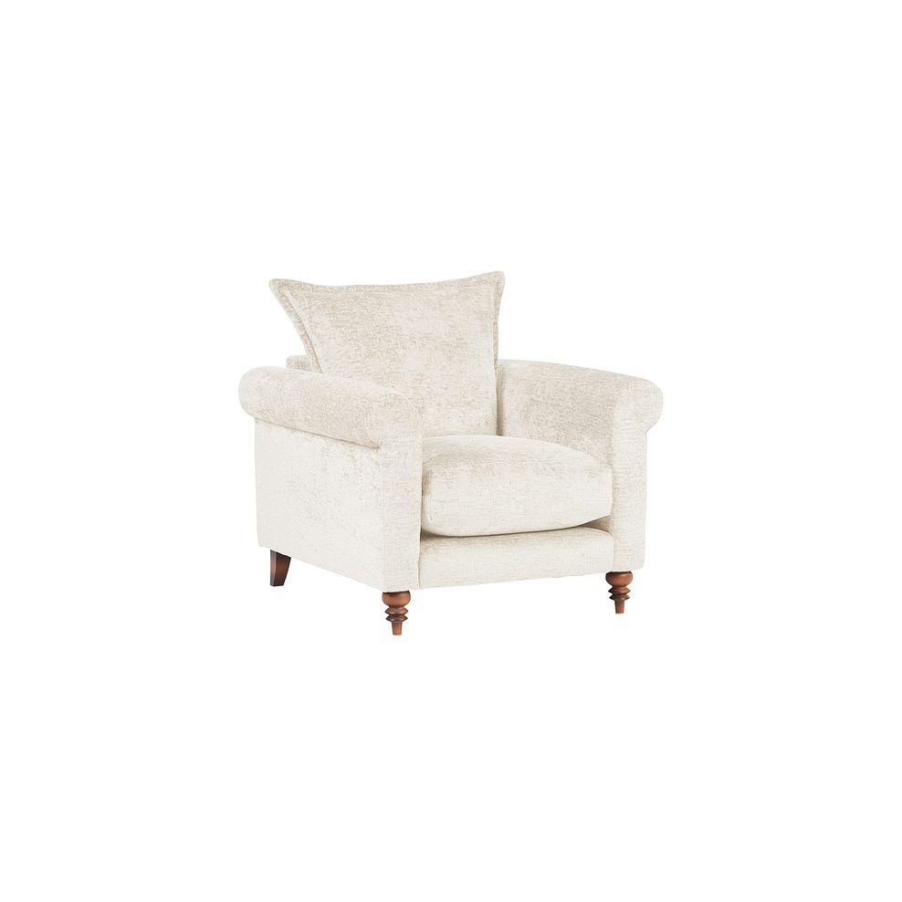 Bassett Armchair in Ecru Fabric 1