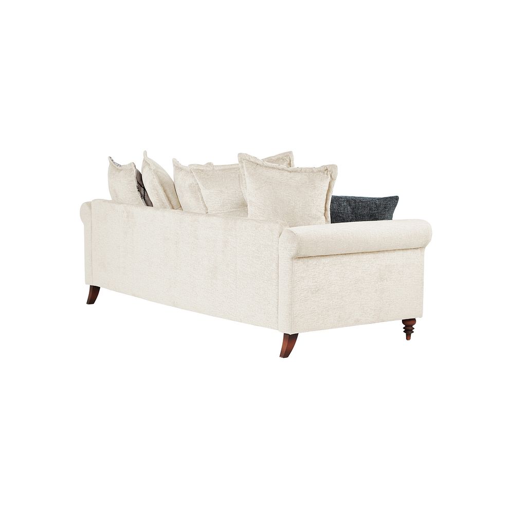 Bassett Large 4 Seater Pillow Back Sofa in Ecru Fabric 3