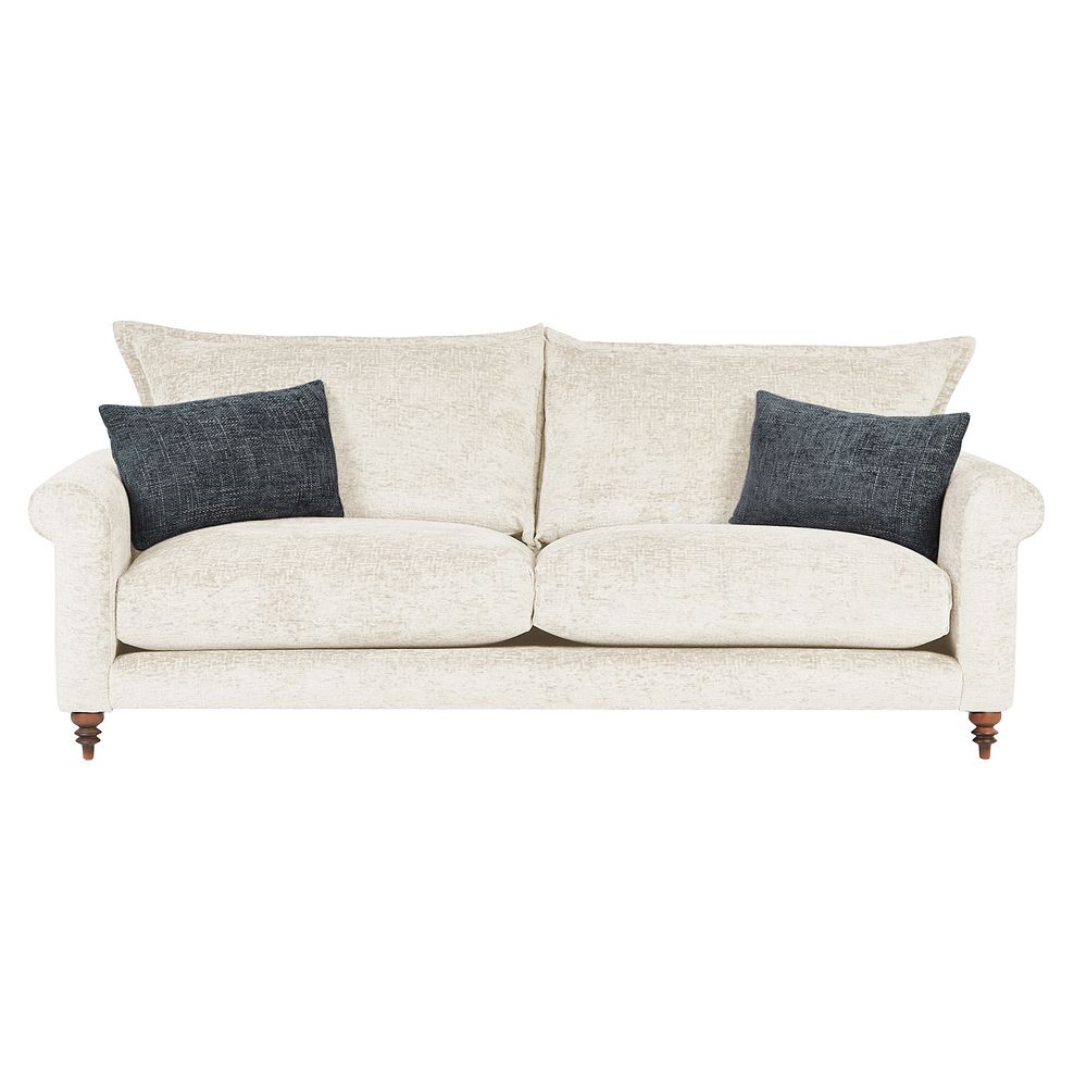 Bassett Large 4 Seater High Back Sofa in Ecru Fabric 2