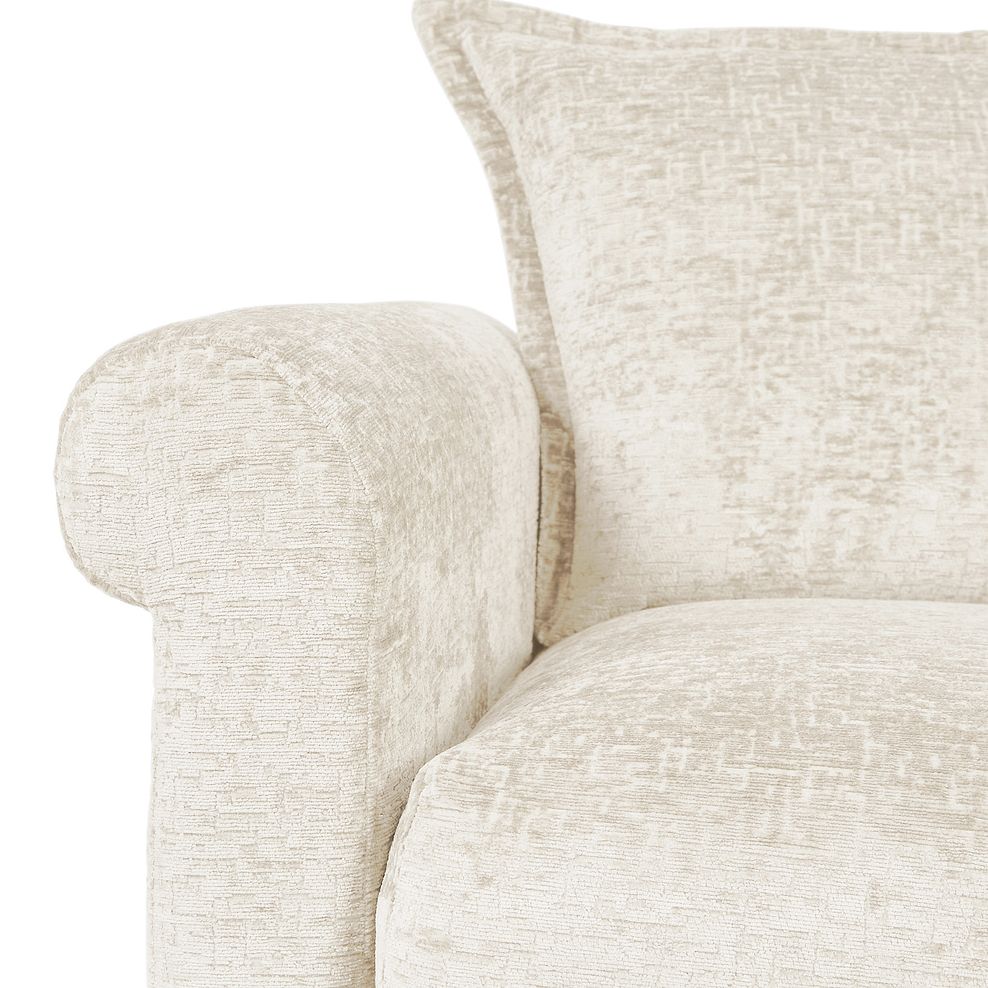 Bassett Large 4 Seater High Back Sofa in Ecru Fabric 7