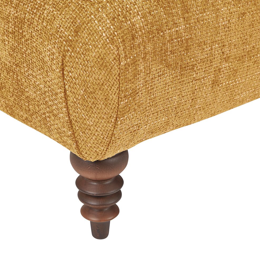 Bassett Footstool in Gold Fabric 4