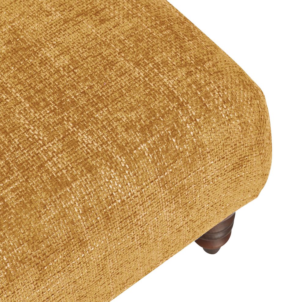 Bassett Footstool in Gold Fabric 5