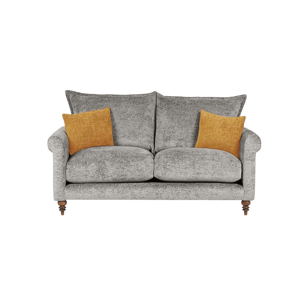 Bassett 2 Seater High Back Sofa in Grey Fabric 2
