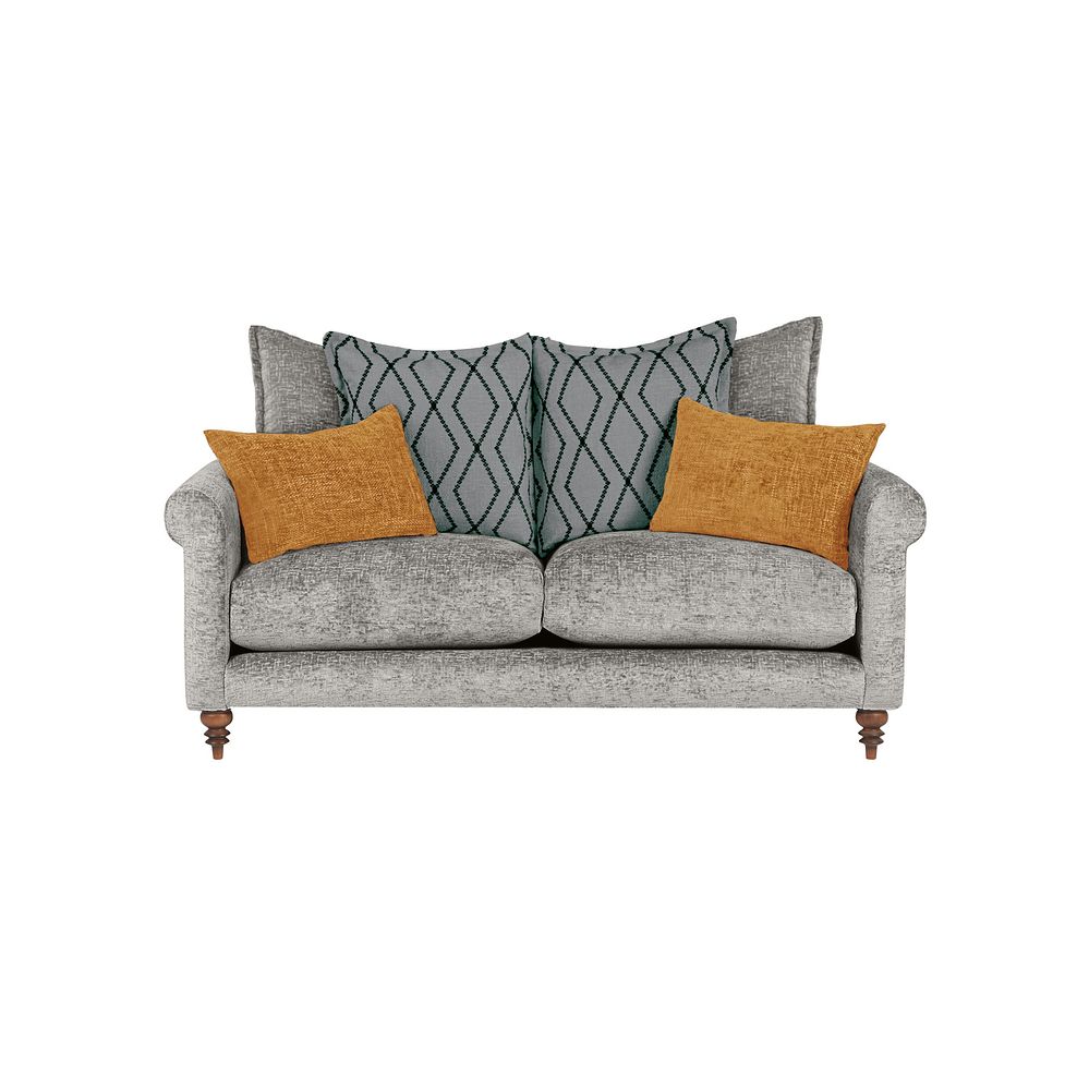 Bassett 3 Seater Pillow Back Sofa in Grey Fabric 2