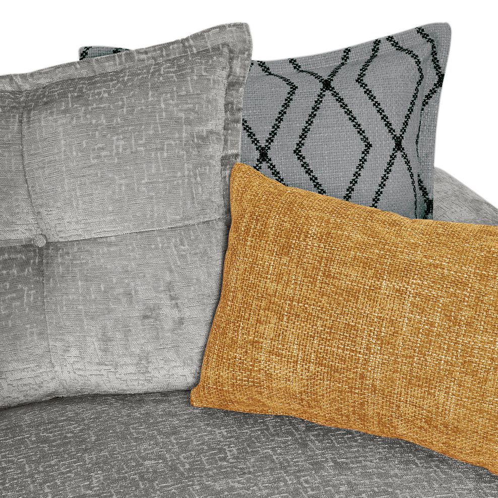Bassett 3 Seater Pillow Back Sofa in Grey Fabric 7