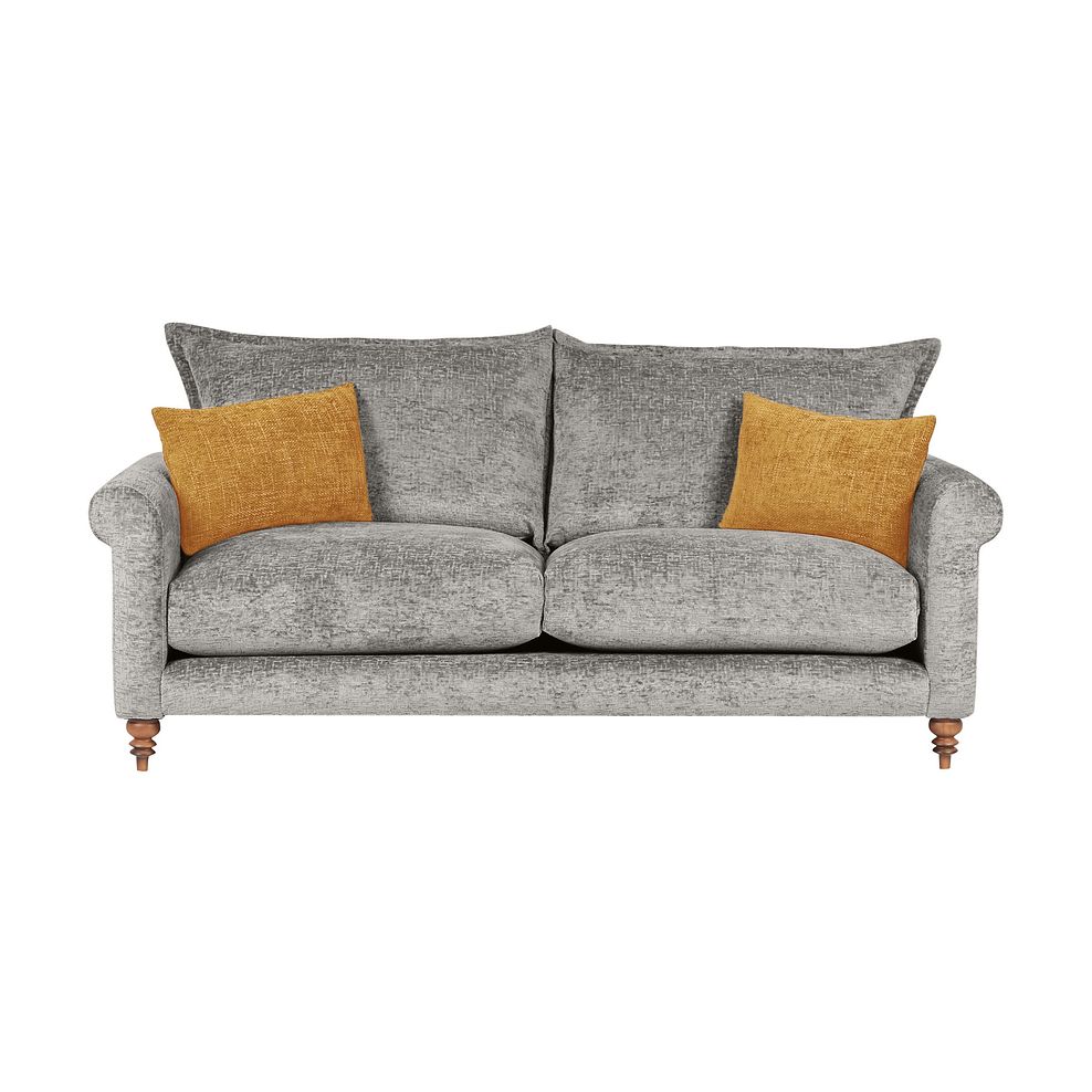 Bassett 4 Seater High Back Sofa in Grey Fabric 2