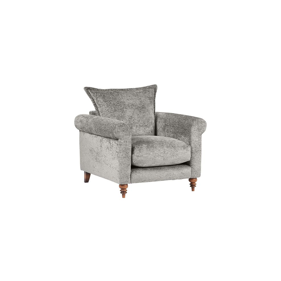 Bassett Armchair in Grey Fabric 1