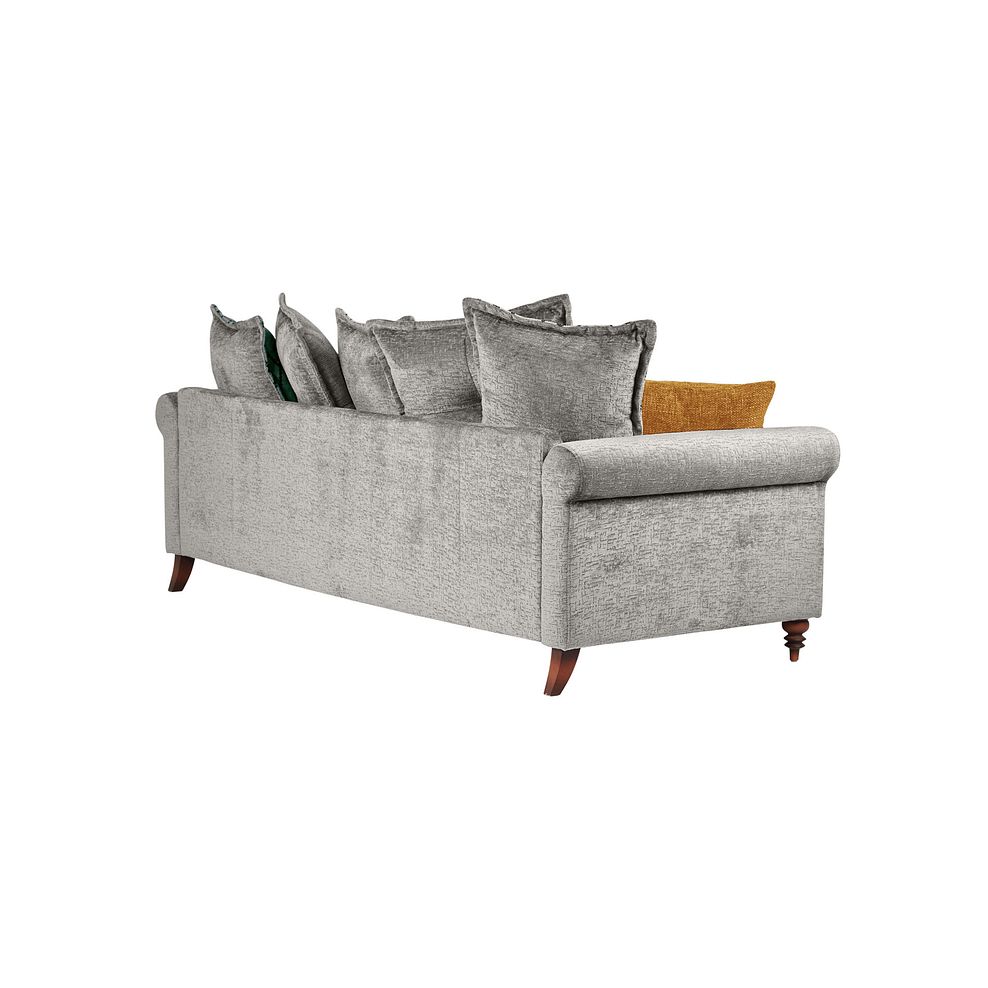 Bassett Large 4 Seater Pillow Back Sofa in Grey Fabric 3