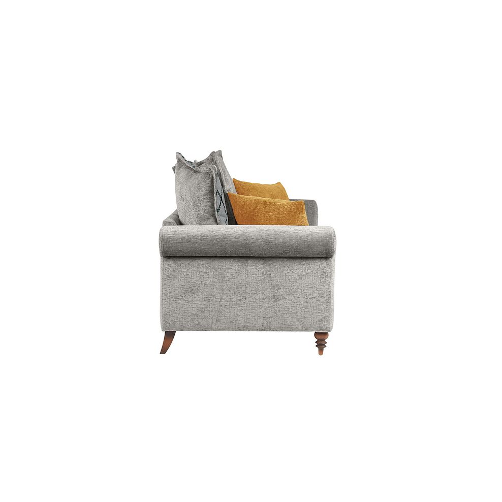 Bassett Large 4 Seater Pillow Back Sofa in Grey Fabric 4