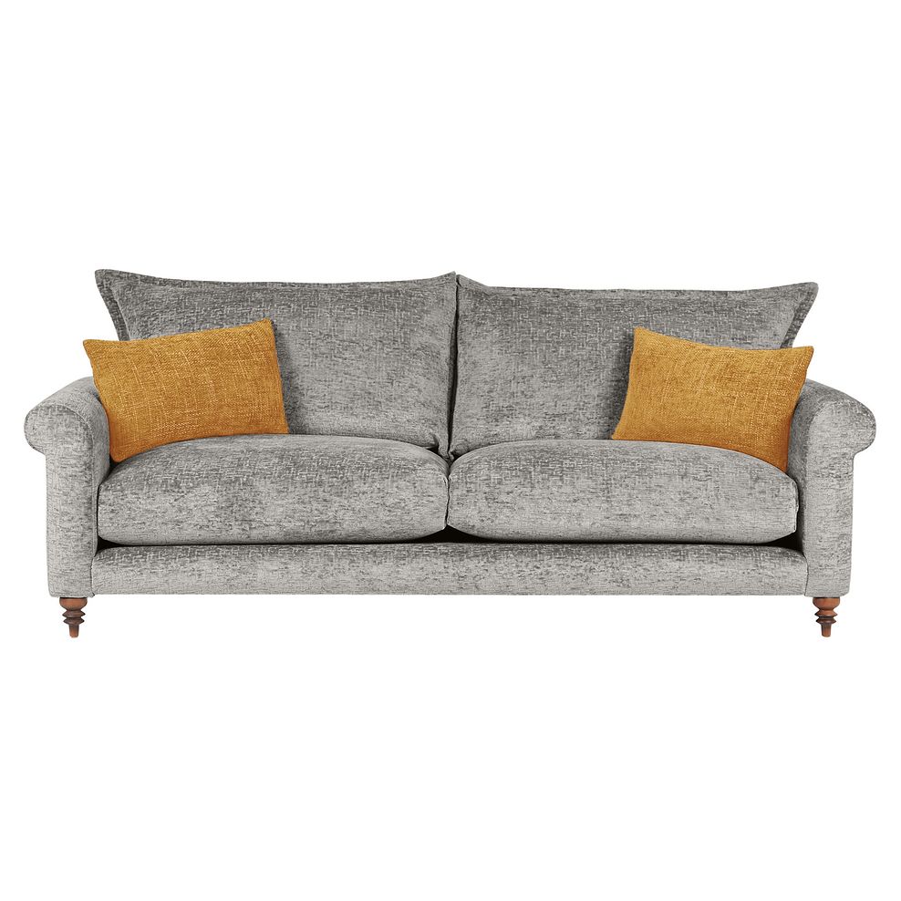 Bassett Large 4 Seater High Back Sofa in Grey Fabric 2