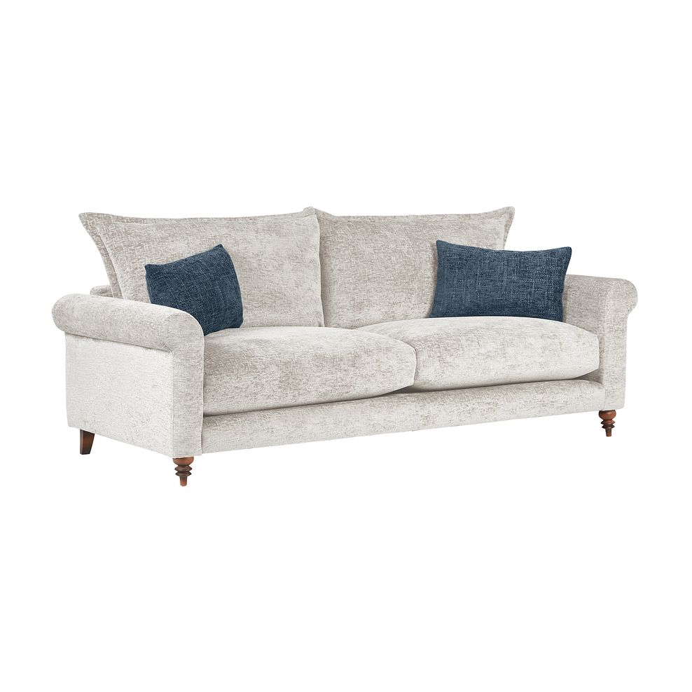Bassett Large 4 Seater High Back Sofa in Natural Fabric 1