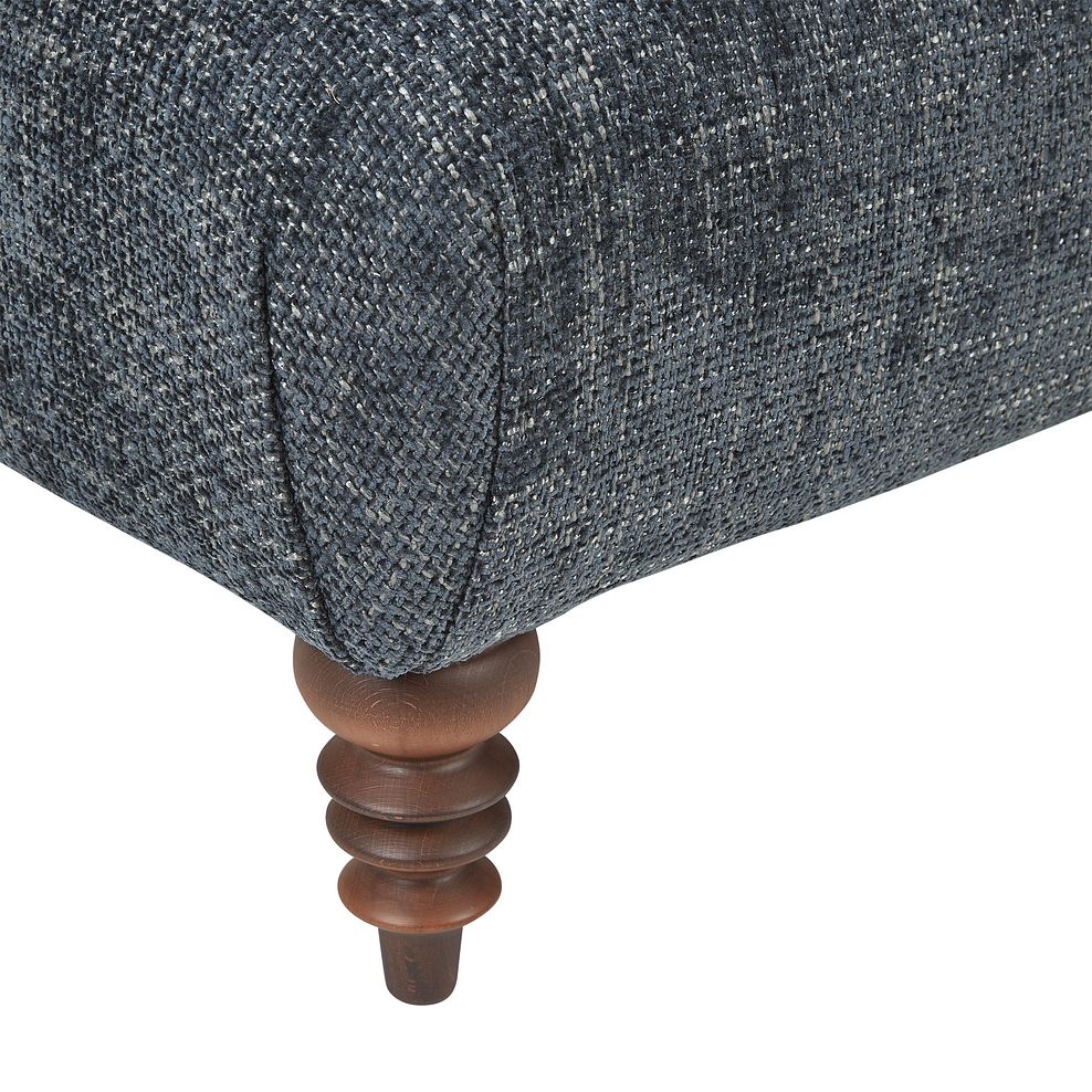 Bassett Footstool in Steel Fabric 6