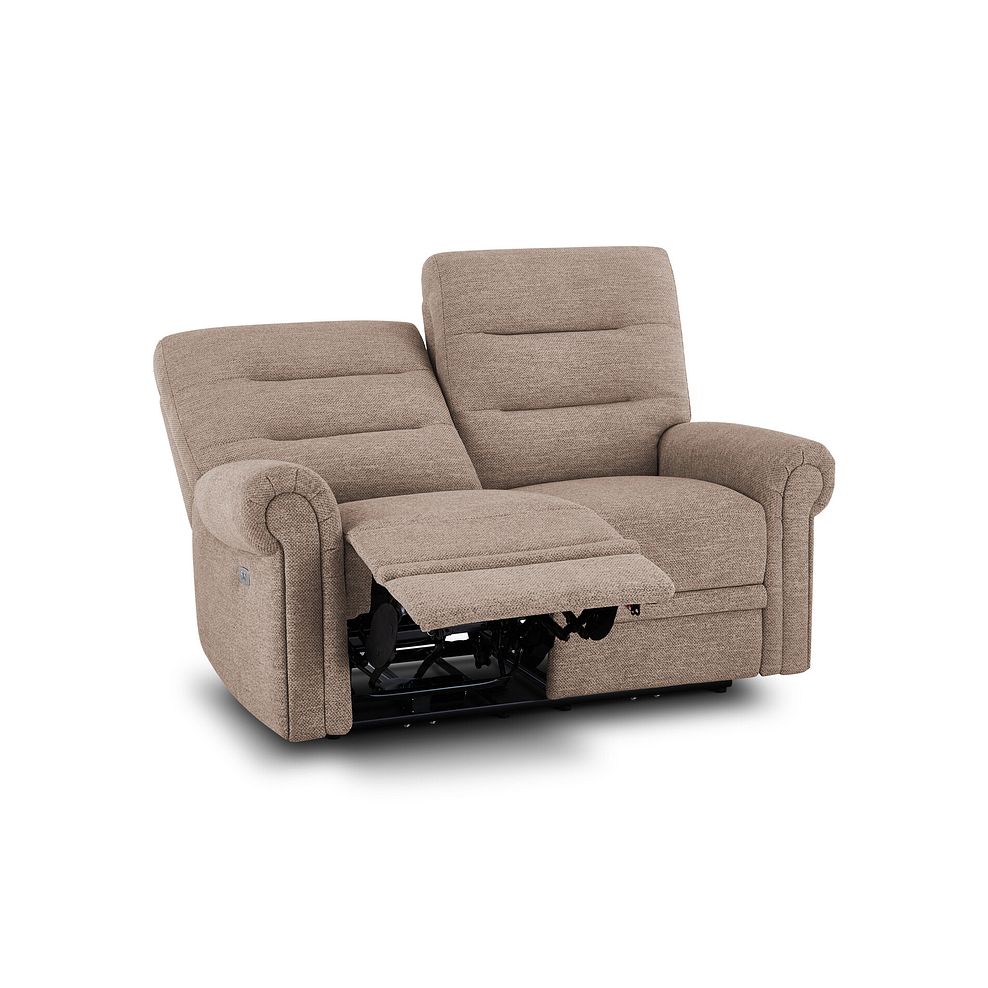 Eastbourne Recliner 2 Seater with USB in Dorset Beige Fabric 4