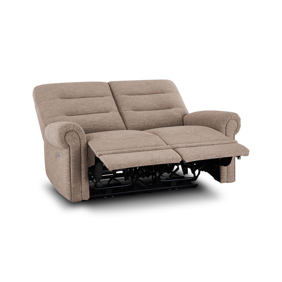 Eastbourne Recliner 2 Seater with USB in Dorset Beige Fabric 5