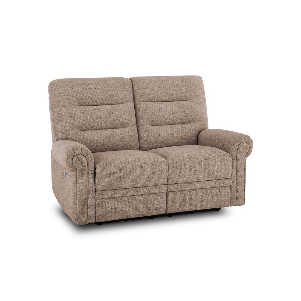 Eastbourne Recliner 2 Seater with USB in Dorset Beige Fabric 1