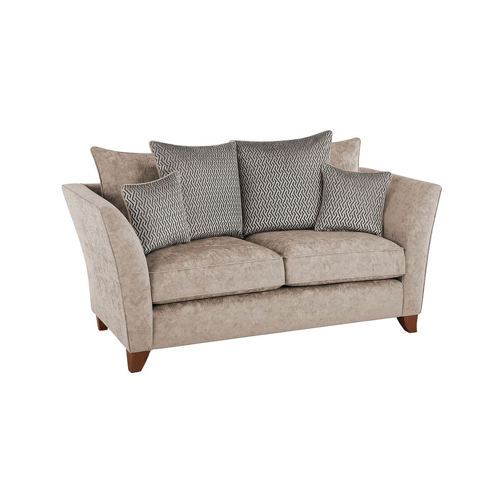 Broadway 2 Seater Pillow Back Sofa in Beige fabric 1