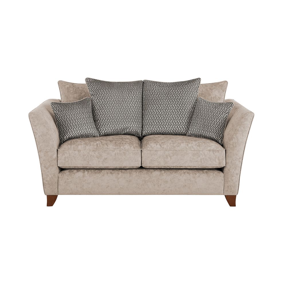 Broadway 2 Seater Pillow Back Sofa in Beige fabric 2