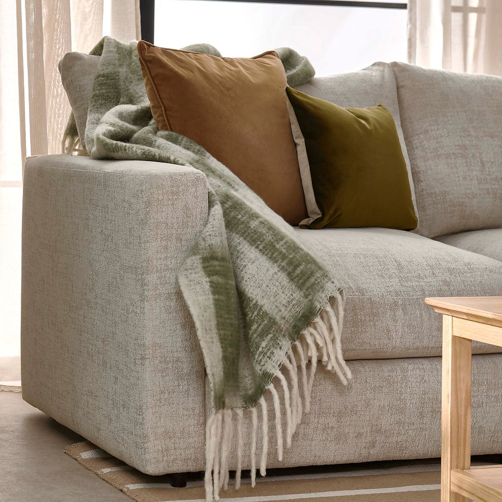 Malvern 5 Seat Modular Corner Sofa in Beige fabric - Group 3 5