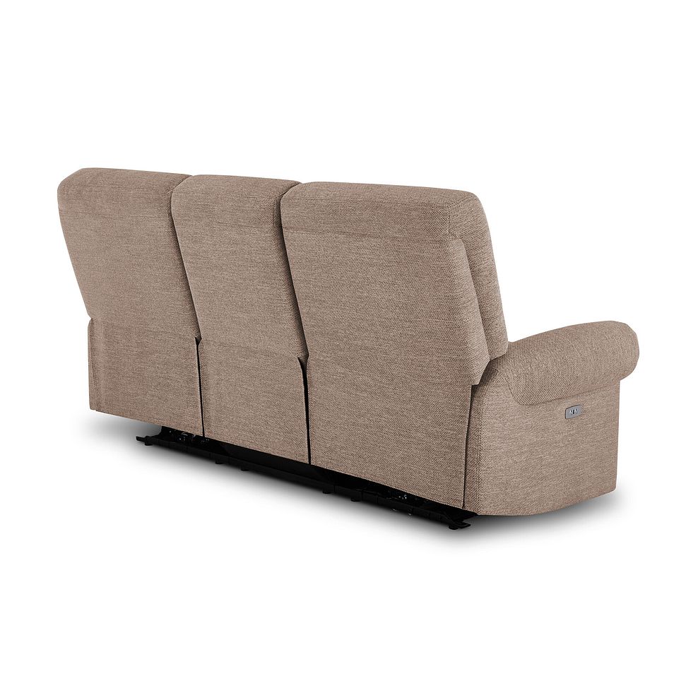 Eastbourne Recliner 3 Seater with USB in Dorset Beige Fabric 6