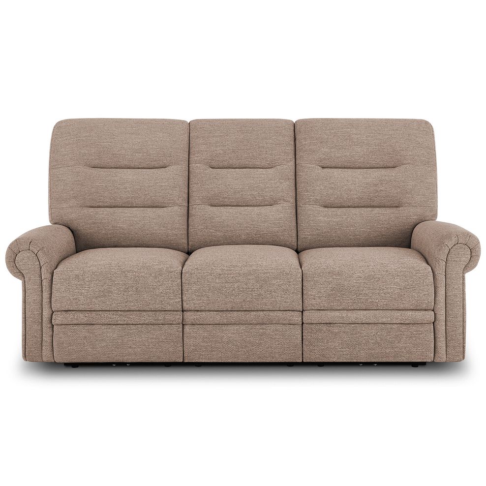 Eastbourne Recliner 3 Seater with USB in Dorset Beige Fabric 2