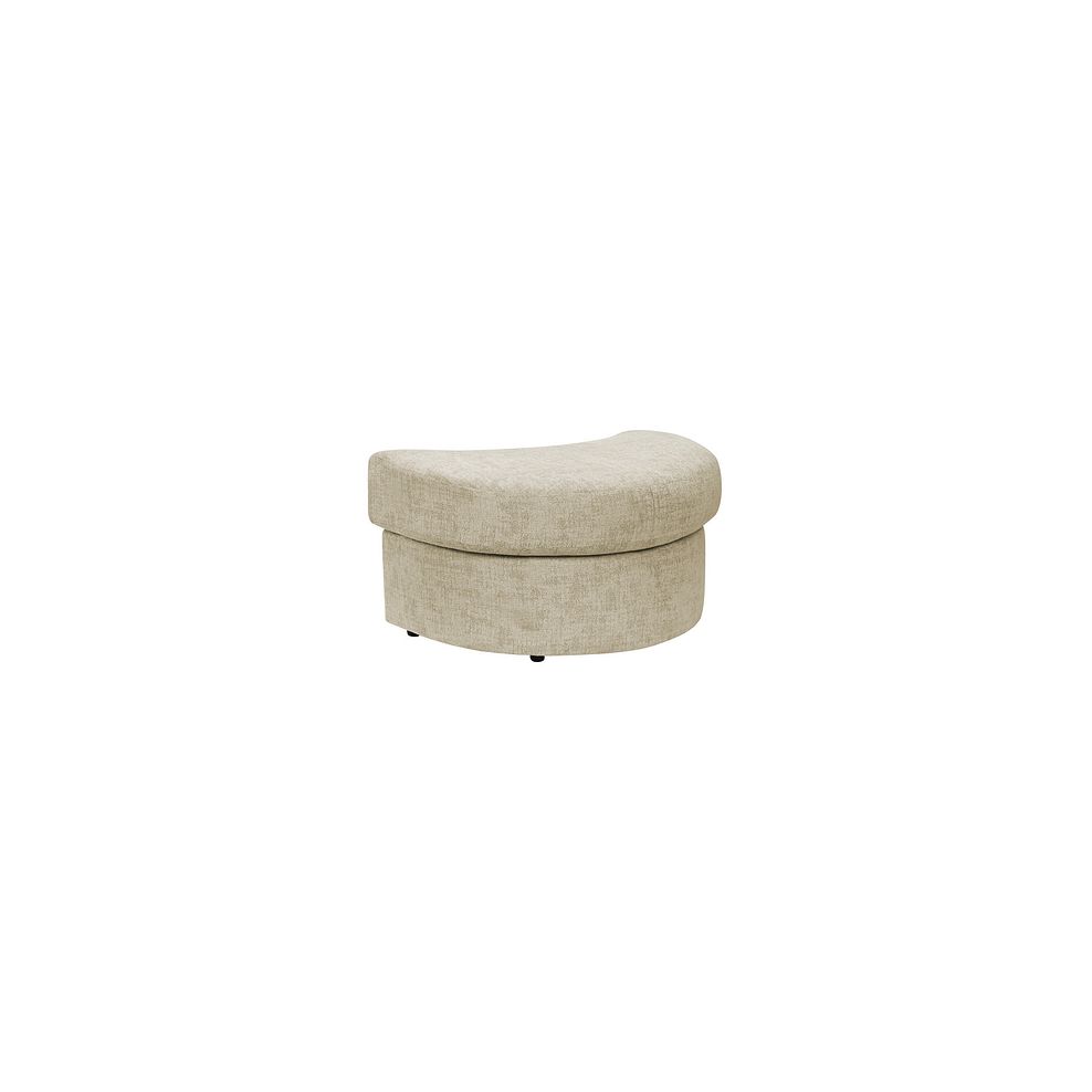 Malvern Half Moon Footstool in Beige fabric 2