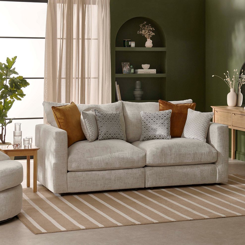Malvern 2 Seater Modular Sofa in Beige fabric - Group 8 2