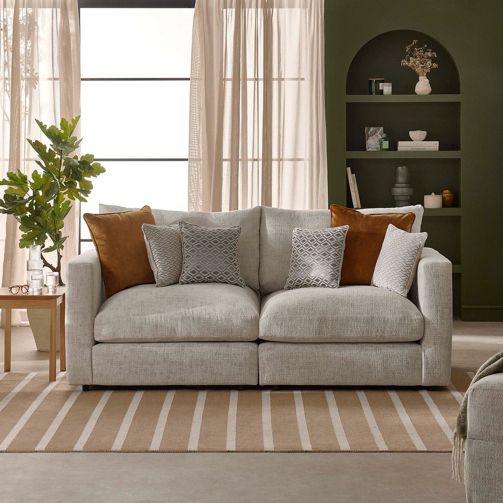 Malvern 2 Seater Modular Sofa in Beige fabric - Group 8 1