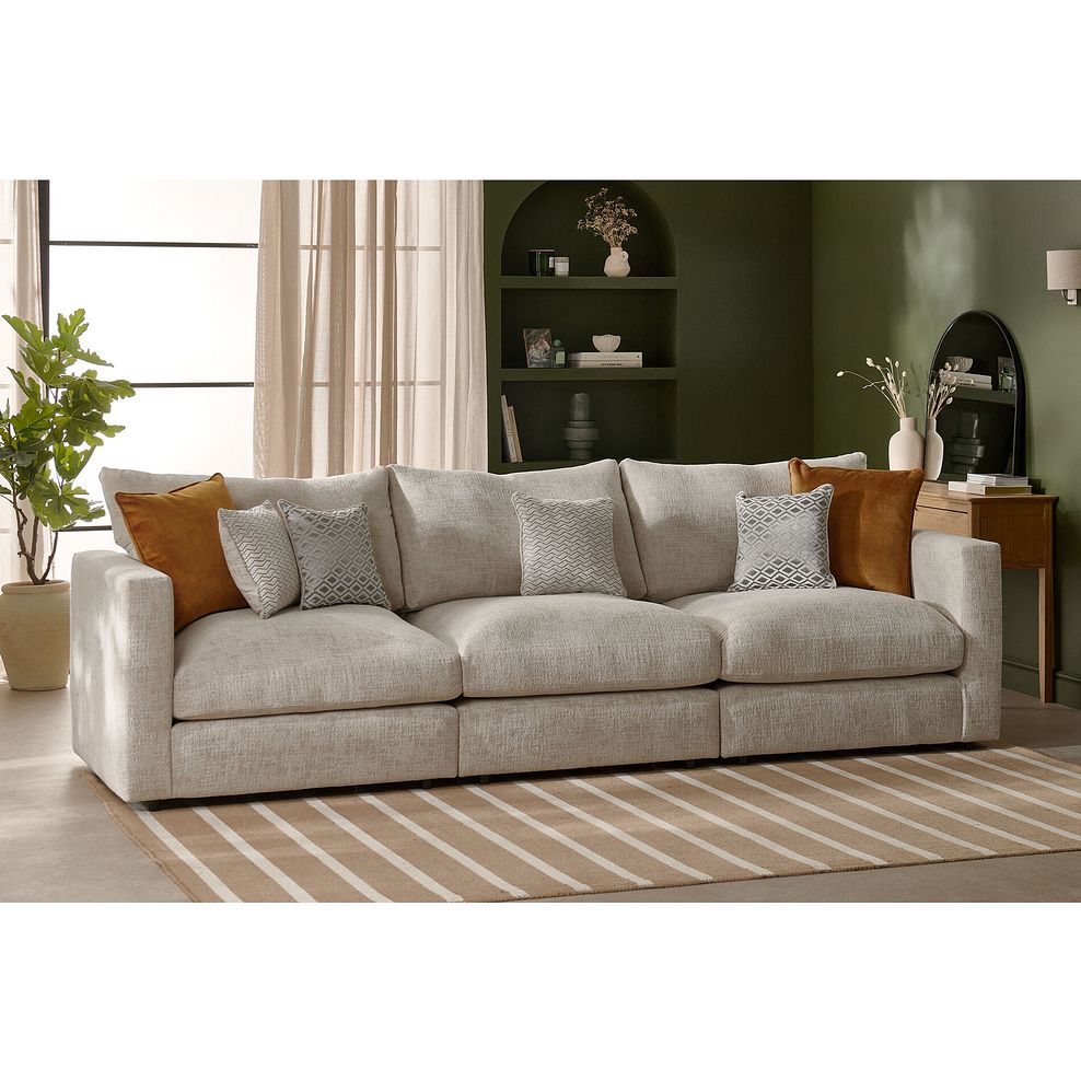 Malvern 3 Seater Modular Sofa in Beige fabric - Group 9 1