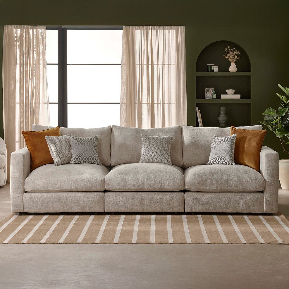 Malvern 3 Seater Modular Sofa in Beige fabric - Group 9 1