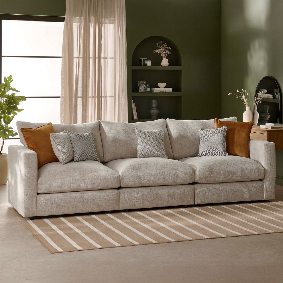 Malvern 3 Seater Modular Sofa in Beige fabric - Group 9 2