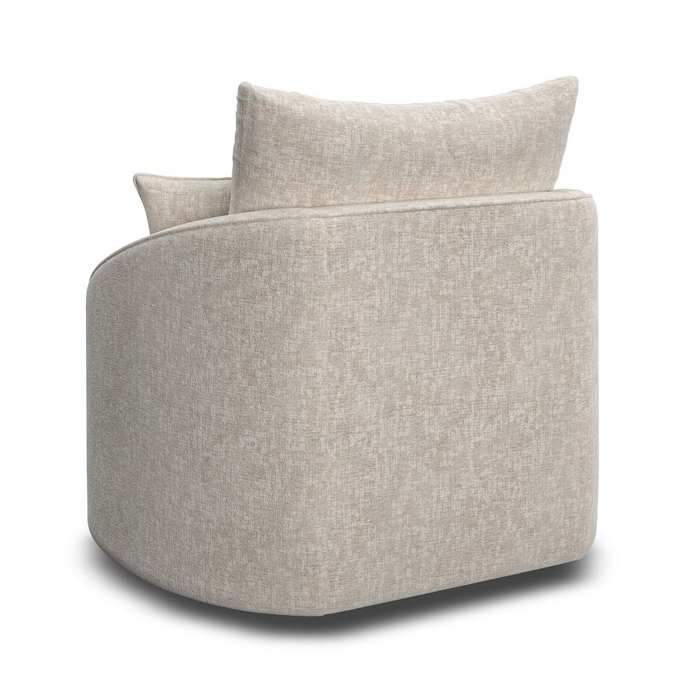 Malvern Swivel Cuddler Chair in Beige fabric 6