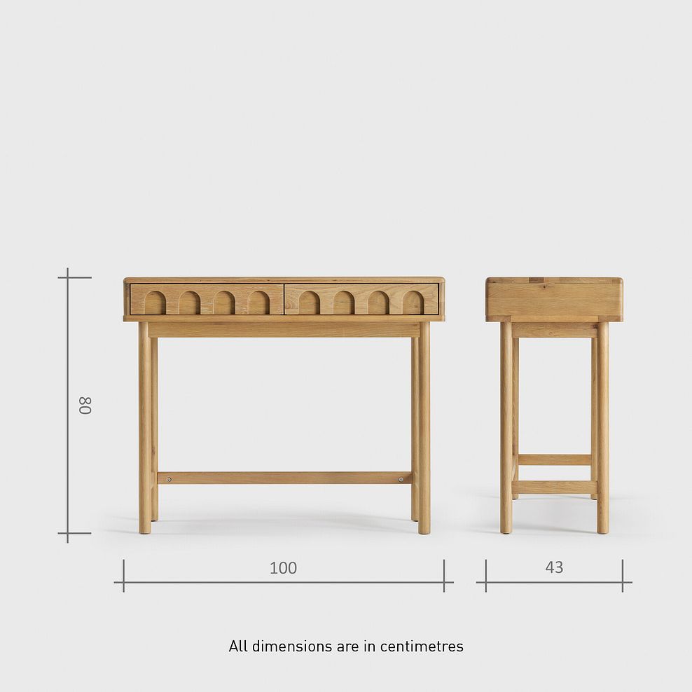 Belgrave Solid Natural Oak Console Table 12