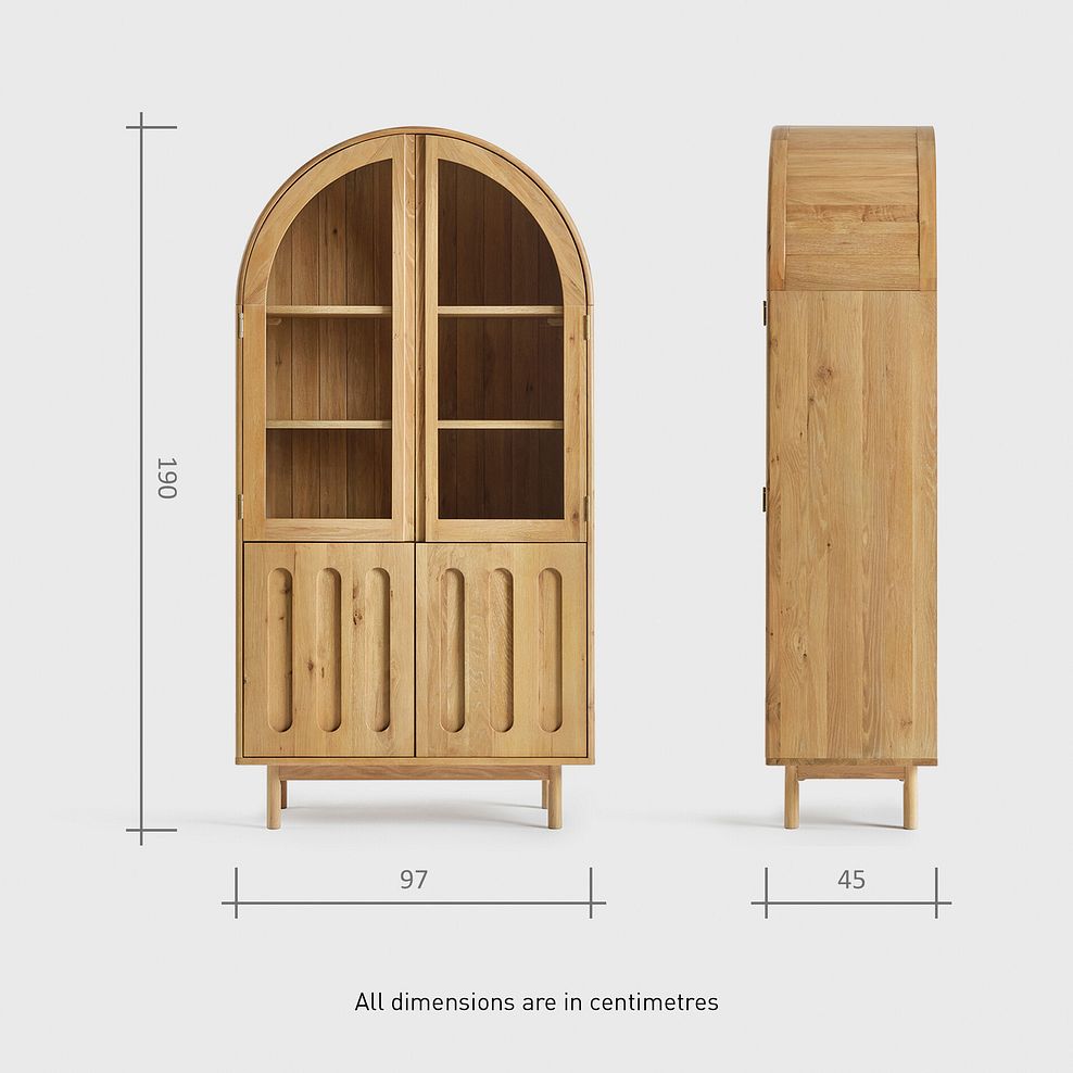 Belgrave Solid Natural Oak Display Cabinet 14