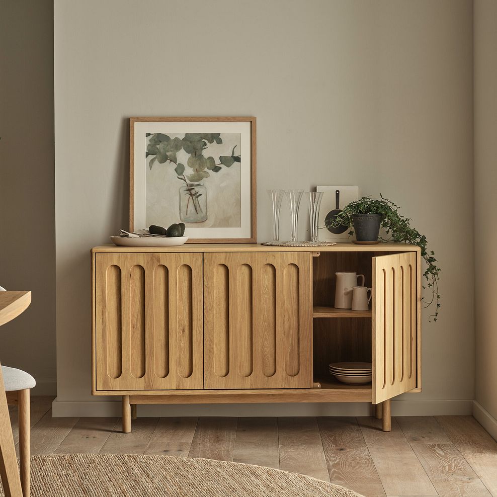 Belgrave Solid Natural Oak Large Sideboard 2