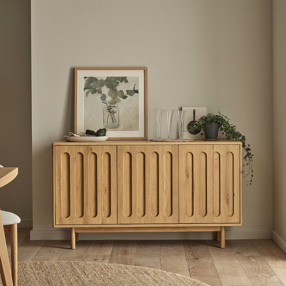 Belgrave Solid Natural Oak Large Sideboard 1