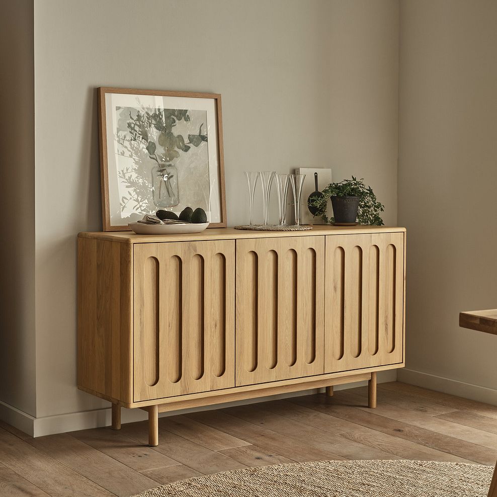 Belgrave Solid Natural Oak Large Sideboard 3
