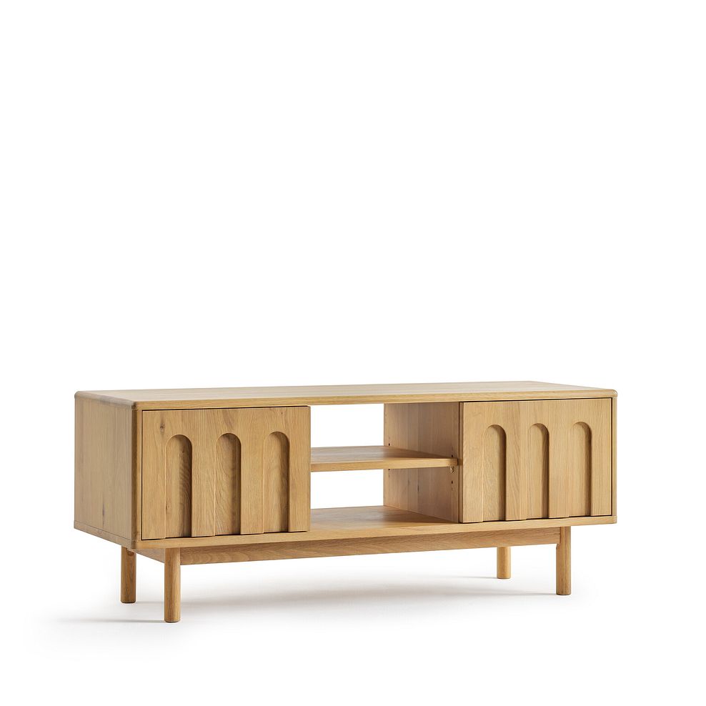 Belgrave Solid Natural Oak Large TV Unit 4