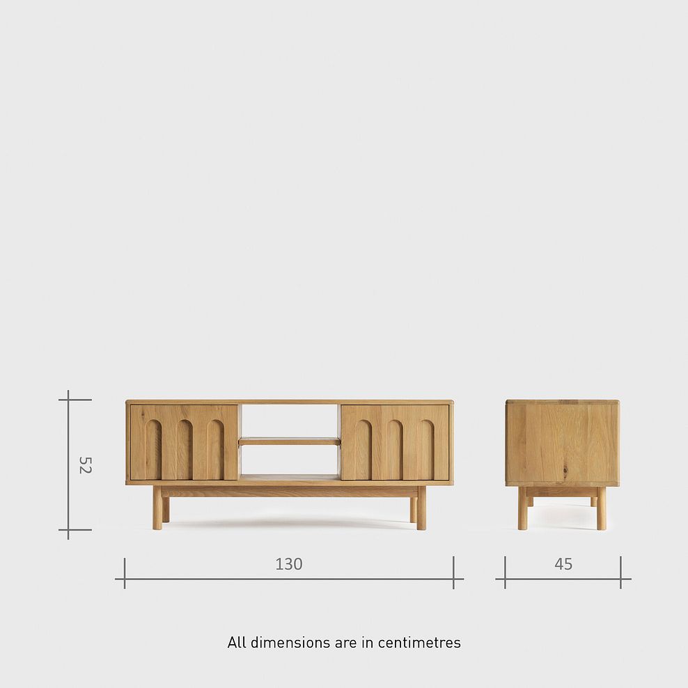 Belgrave Solid Natural Oak Large TV Unit 11